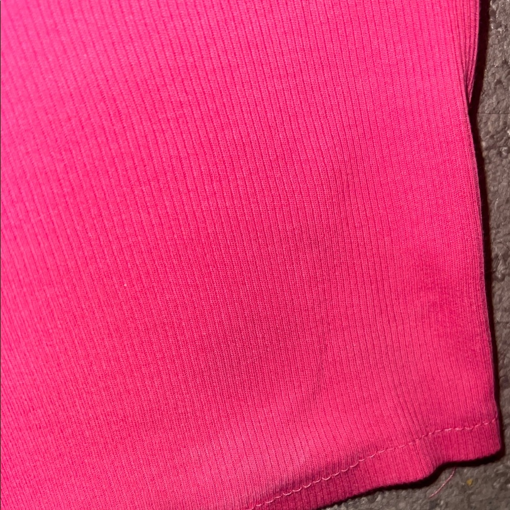 Zara Pink Ribbed Crop Top - Picture 6 of 7
